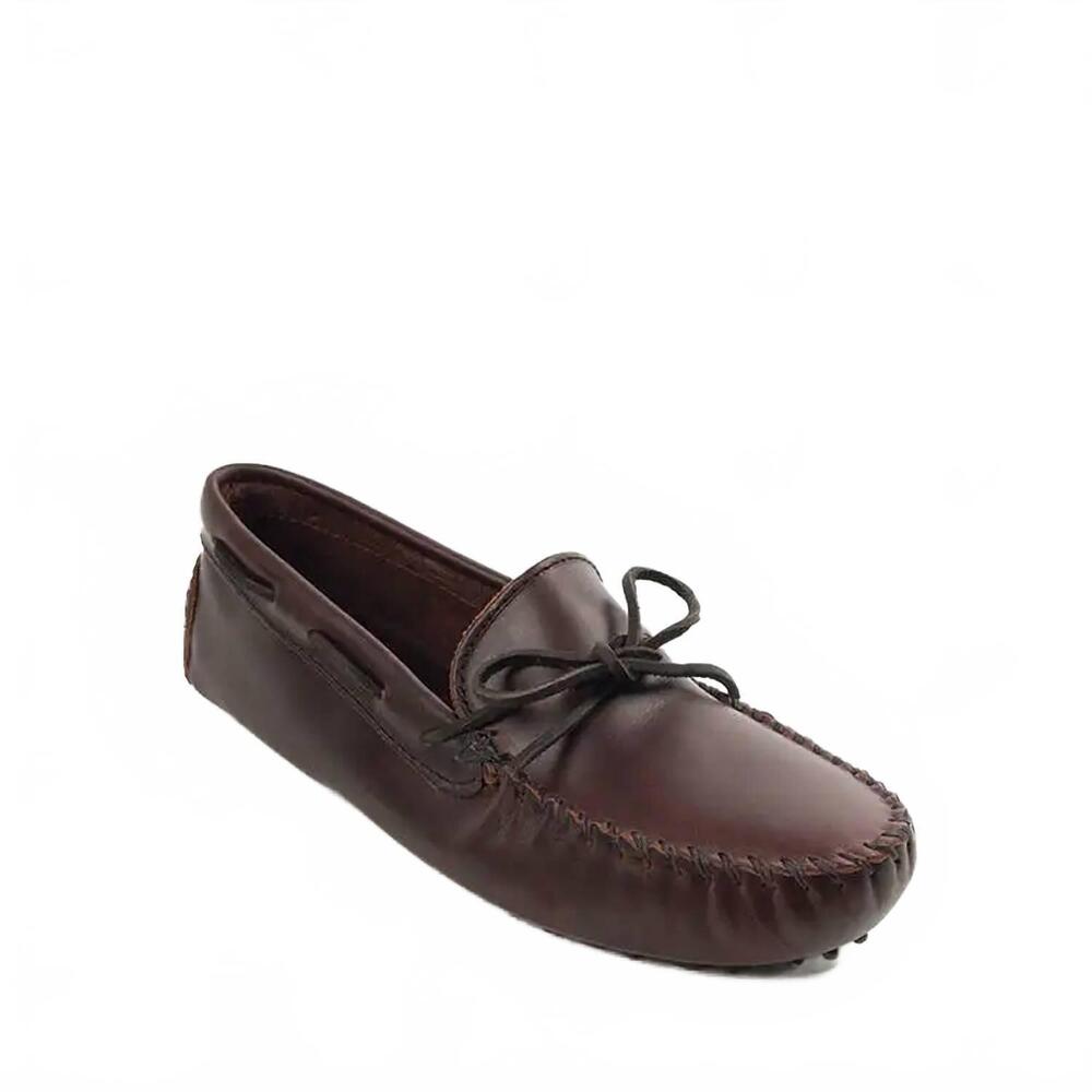 NEW MINNETONKA men's classic driver shoes in dark brown